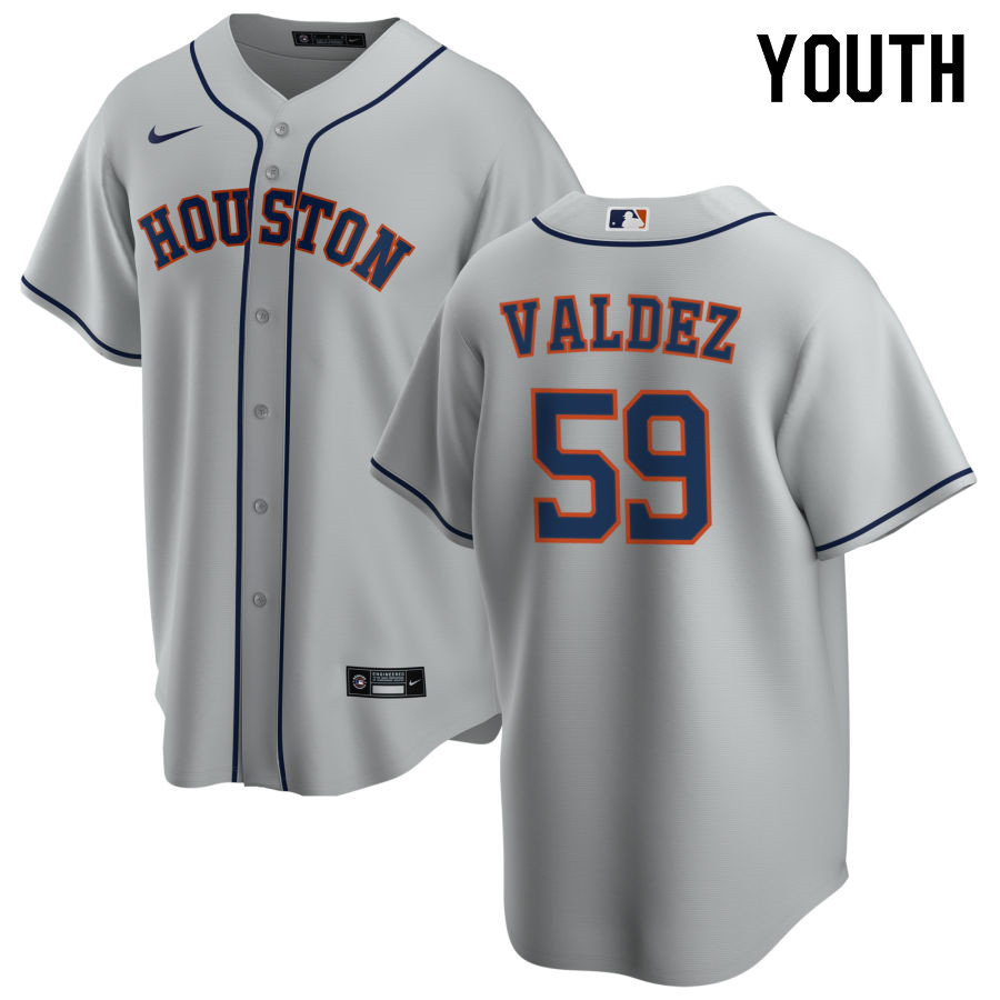 Nike Youth #59 Framber Valdez Houston Astros Baseball Jerseys Sale-Gray